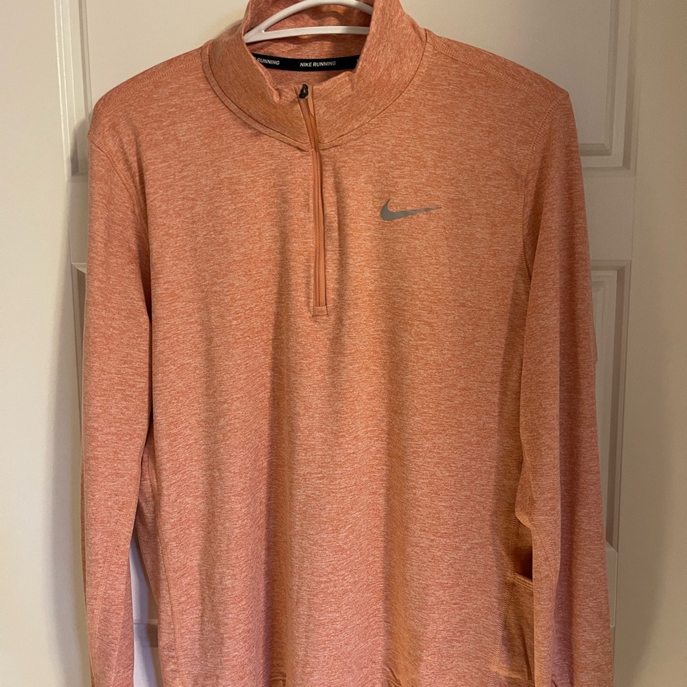 💗NWOT💗 Nike Running Pastel Coral Half-Zip Sweater